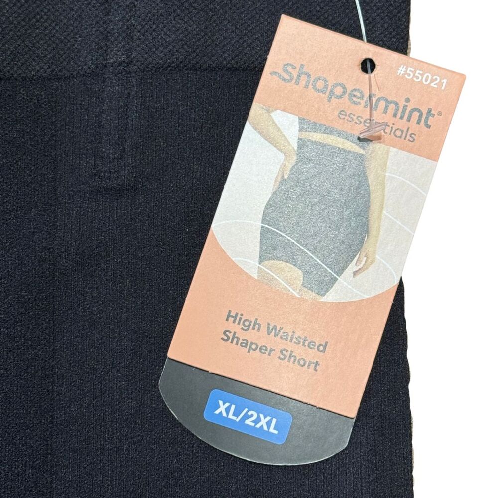 SHAPERMINT High Waisted Shaper Shorts Black XL 2XL Tummy Control NWT - Picture 5 of 7